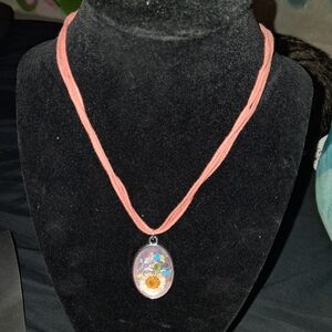 Handmade Floral Pendant Necklace